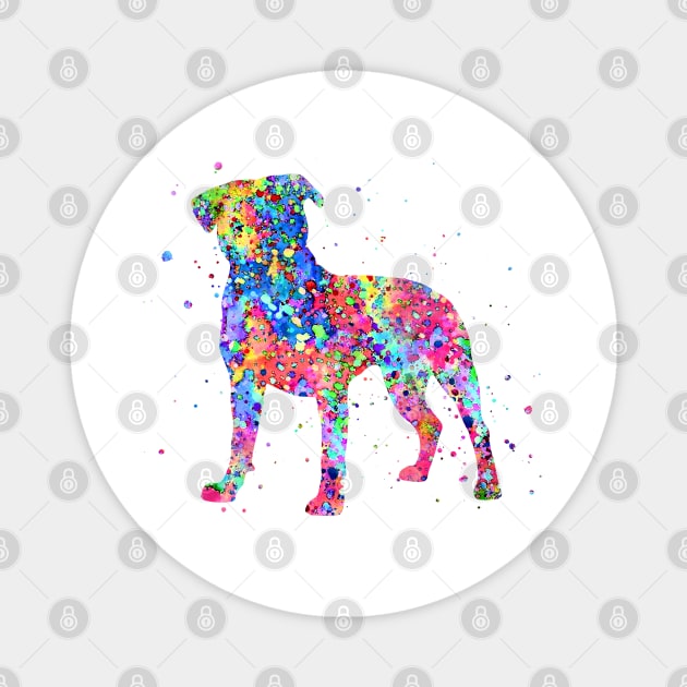 American Pit Bull Terrier Magnet by RosaliArt